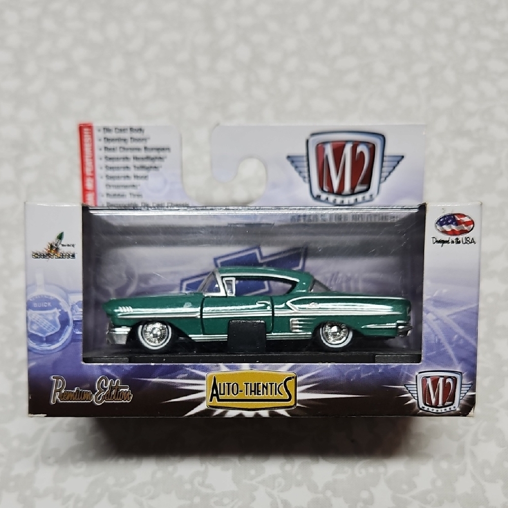 M2 Machines Green 1958 Chevrolet Impala Premium Die-cast Car